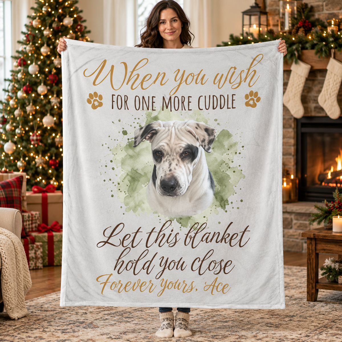 One More Cuddle — Personalized Pet Memorial Blanket