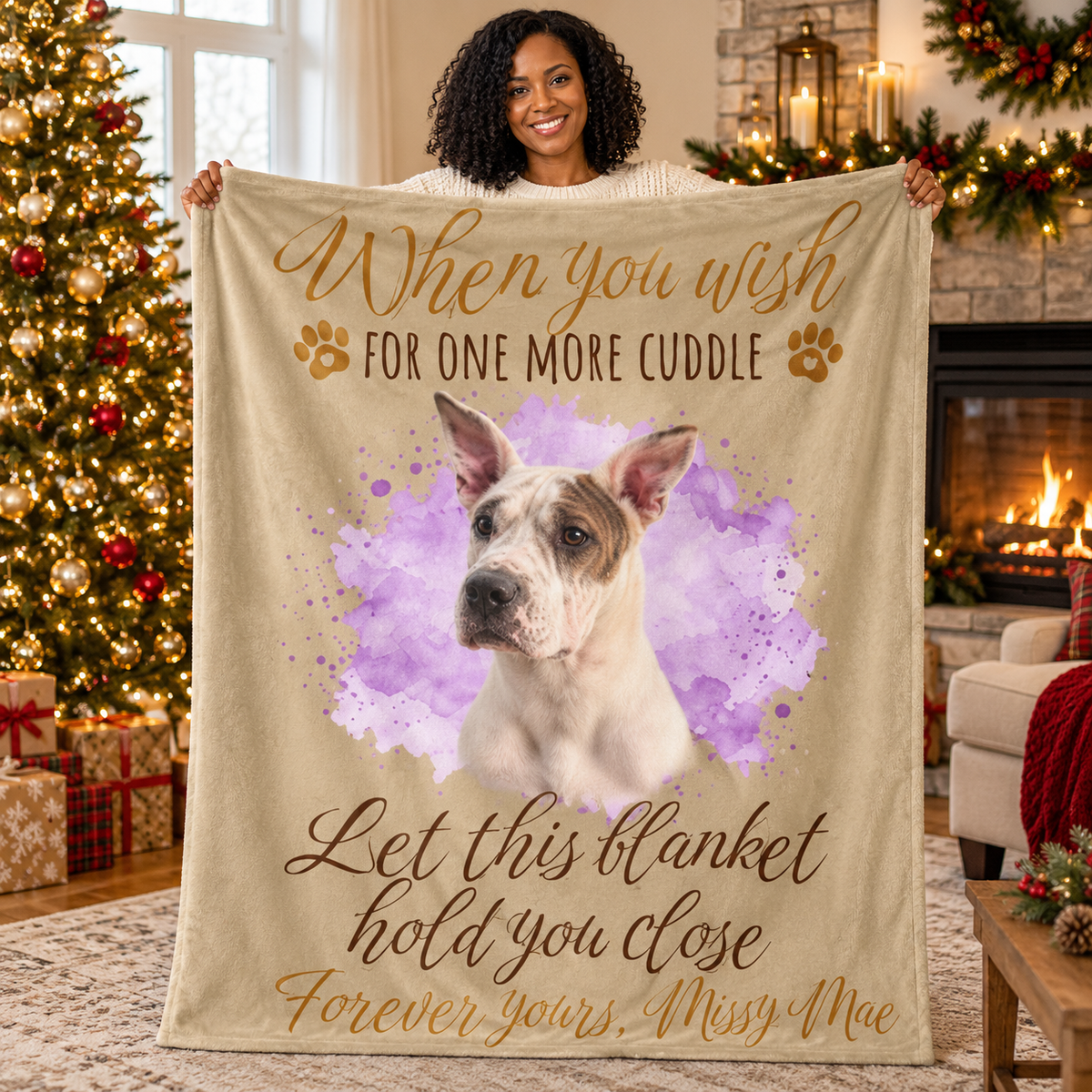 One More Cuddle — Personalized Pet Memorial Blanket