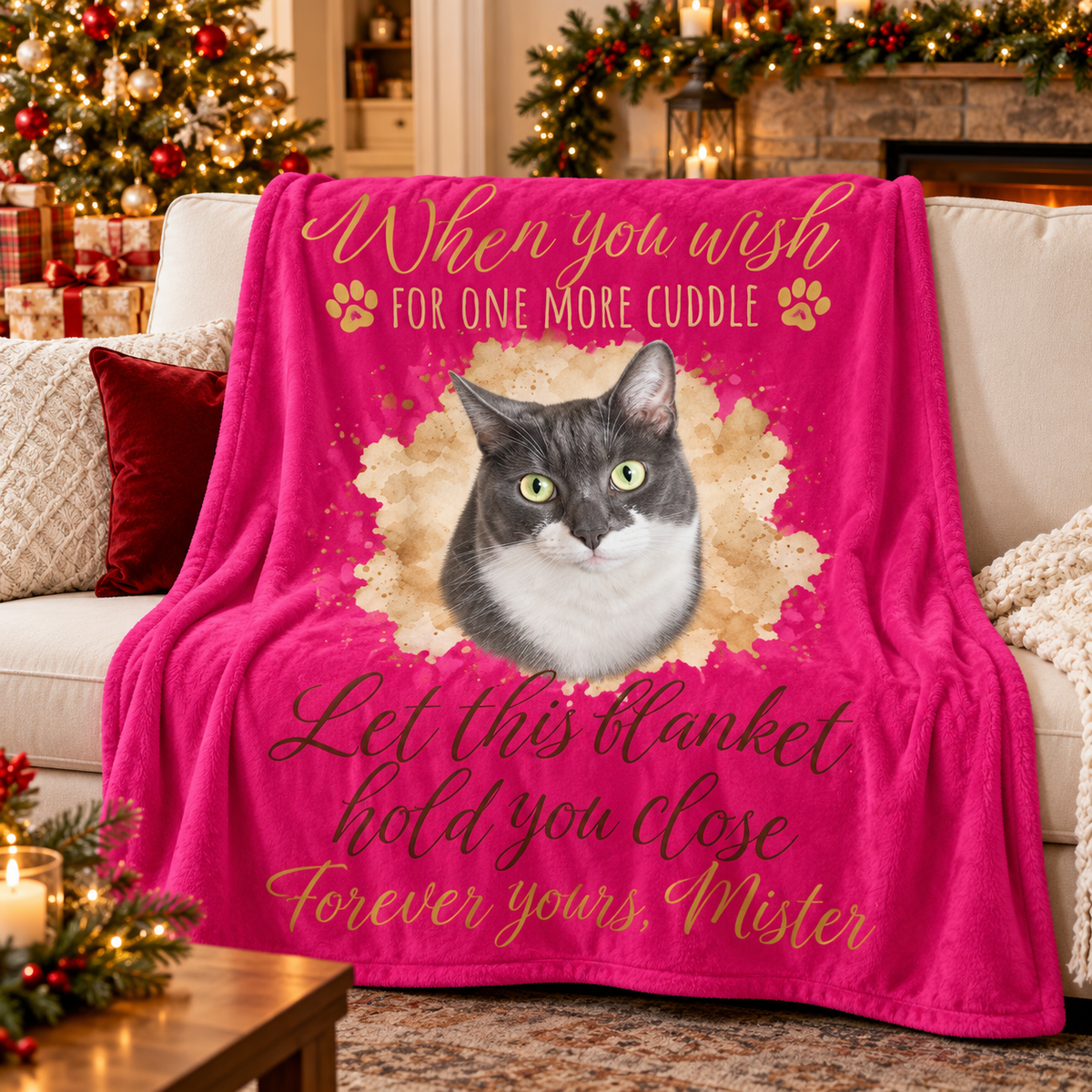One More Cuddle — Personalized Pet Memorial Blanket