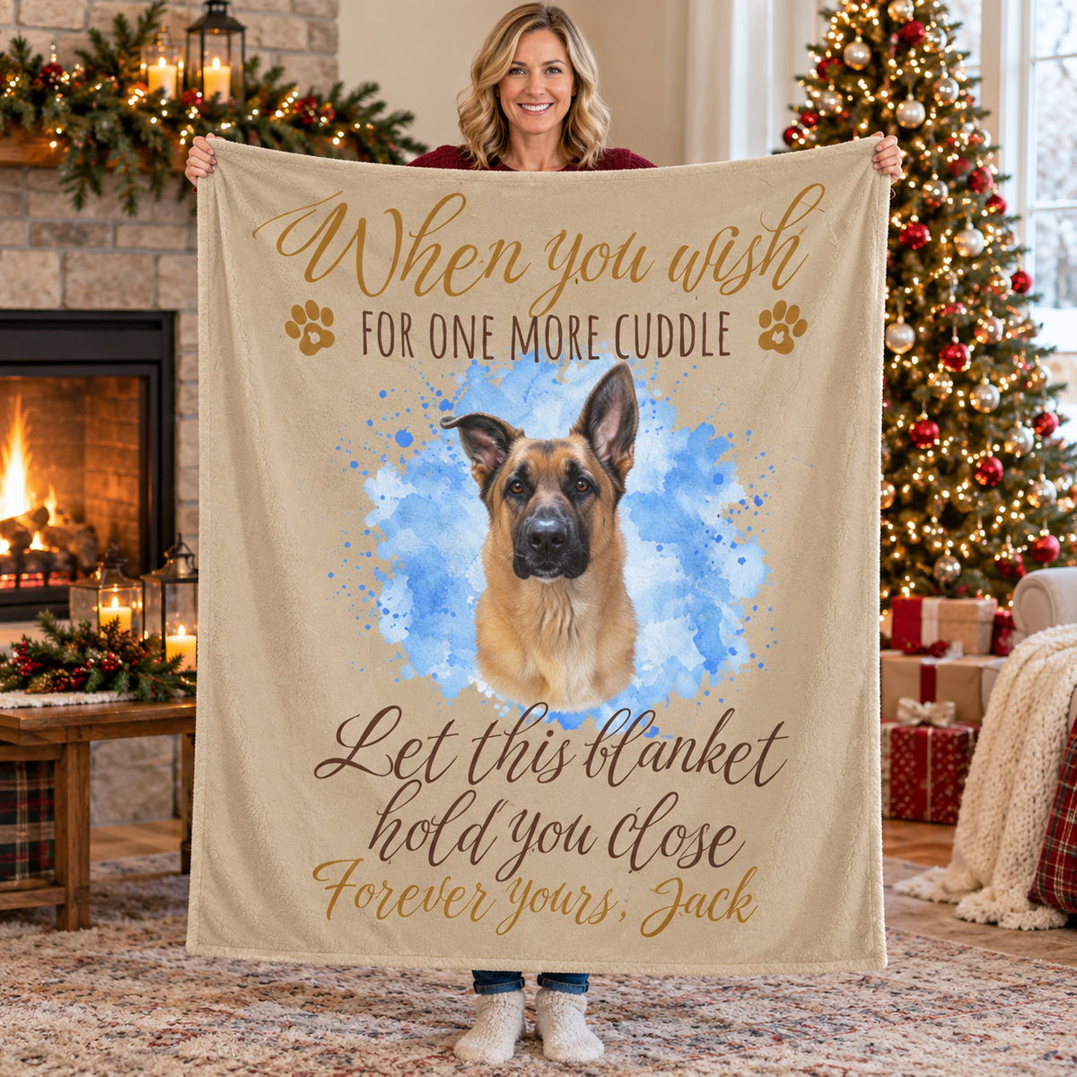 One More Cuddle — Personalized Pet Memorial Blanket