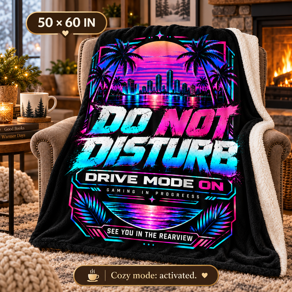 Gaming In Progress Sherpa Blanket – Cozy Gamer Throw Blanket 50 x 60