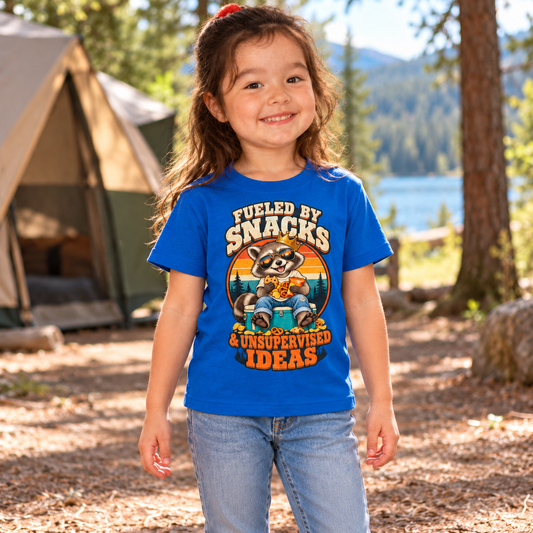 Fueled by Snacks Toddler T-Shirt | Funny Raccoon™  Shirt | 2T–6T