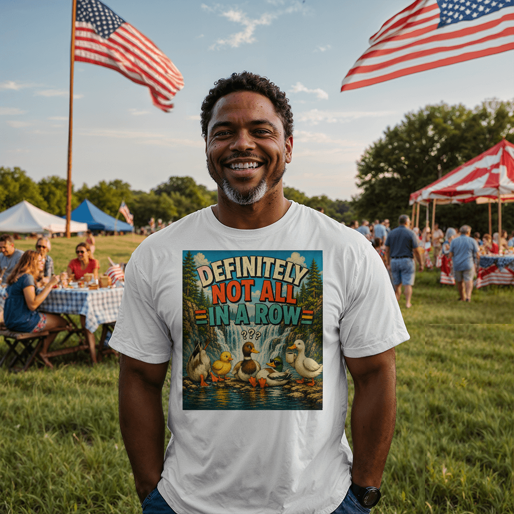 Definitely Not All In A Row - Funny Retro Duck Hiking Shirt