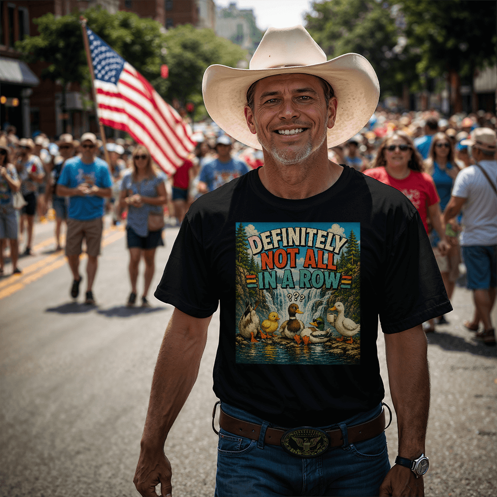 Definitely Not All In A Row - Funny Retro Duck Hiking Shirt