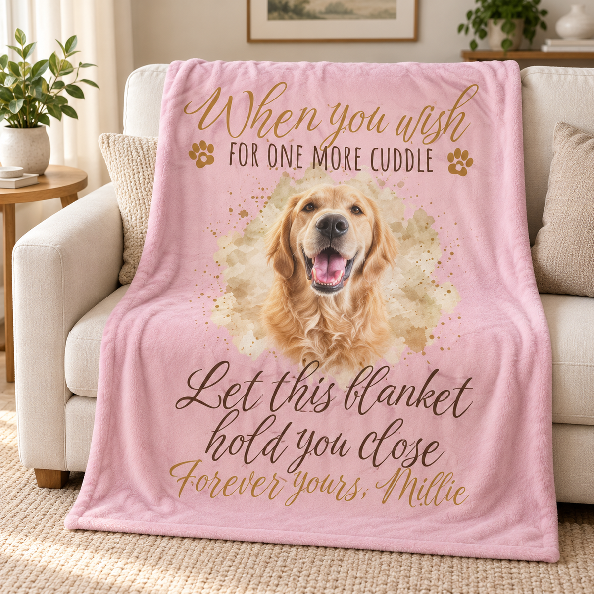 One More Cuddle — Personalized Pet Memorial Blanket